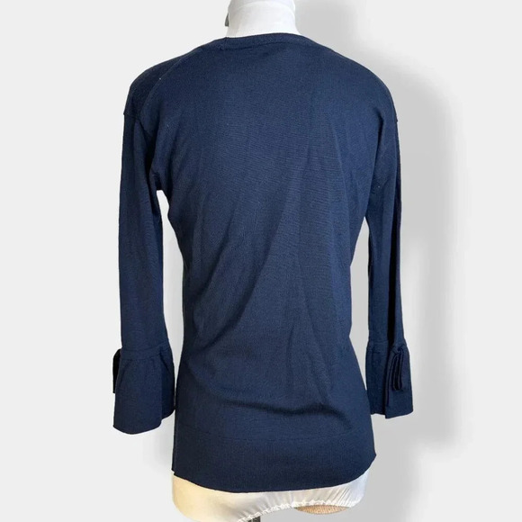 J Crew Navy Blue Merino Wool‎ Sweater - Picture 3 of 5